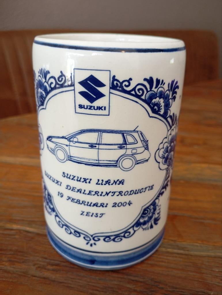 Zeldzame Suzuki Liana Dealerintroductie Mok (Delfts Blauw), Verzamelen, Ophalen of Verzenden, Auto's