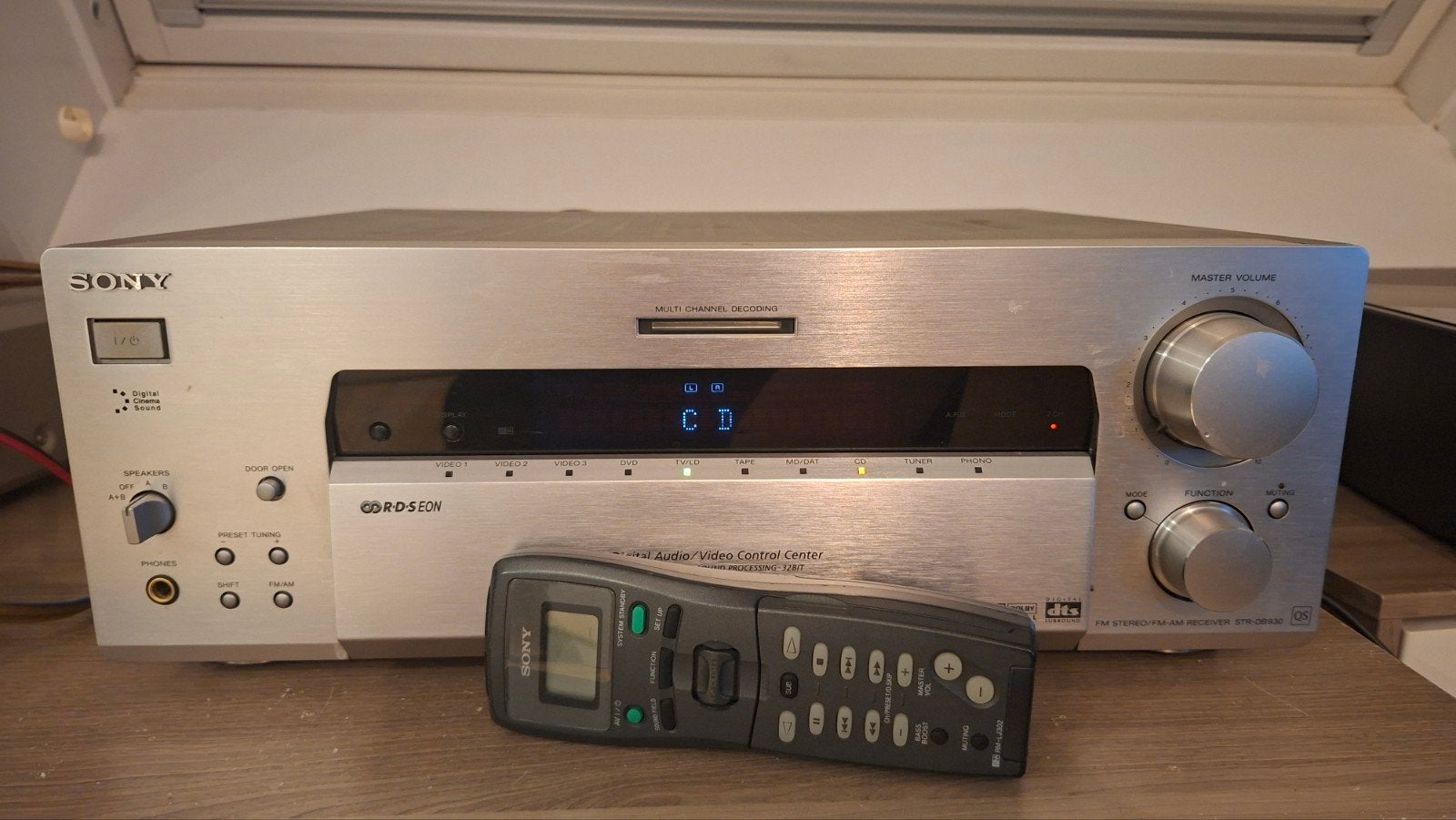 Sony STR-DB930 Receiver met afstandsbediening, Ophalen, Gebruikt, 60 tot 120 watt, Sony