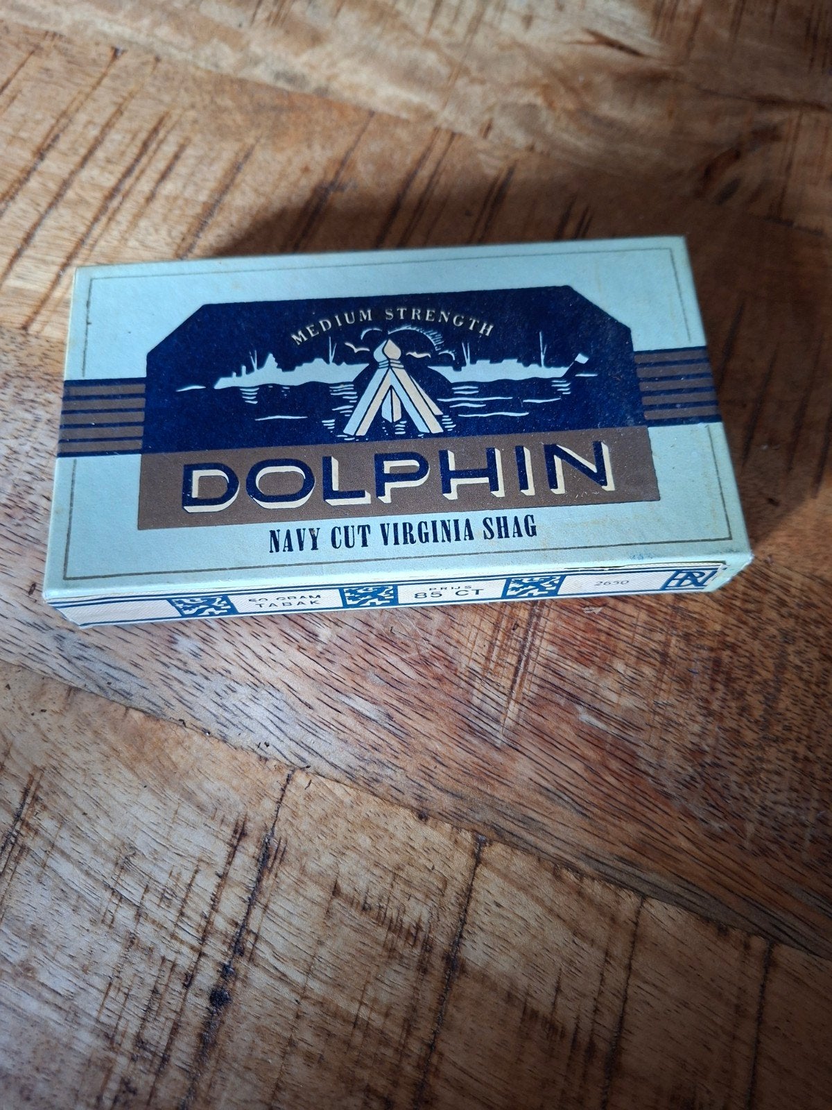 Vintage Dolphin Navy Cut Virginia Shag tabakspakje, vol, Verzamelen, Ophalen of Verzenden