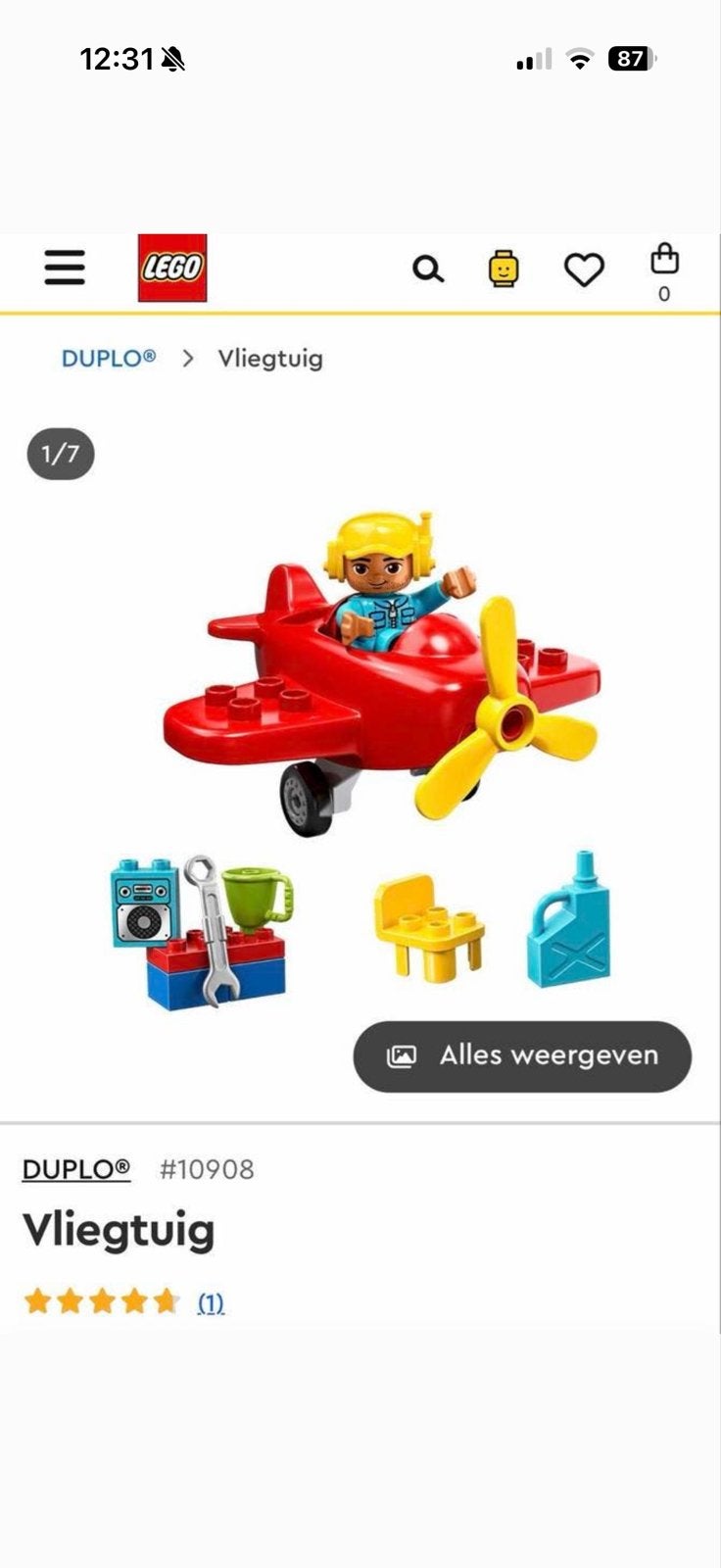 Lego Duplo Vliegtuig en Vrachtwagen Set, Inclusief minifiguren, Gebruikt, Overige thema's, Ophalen of Verzenden