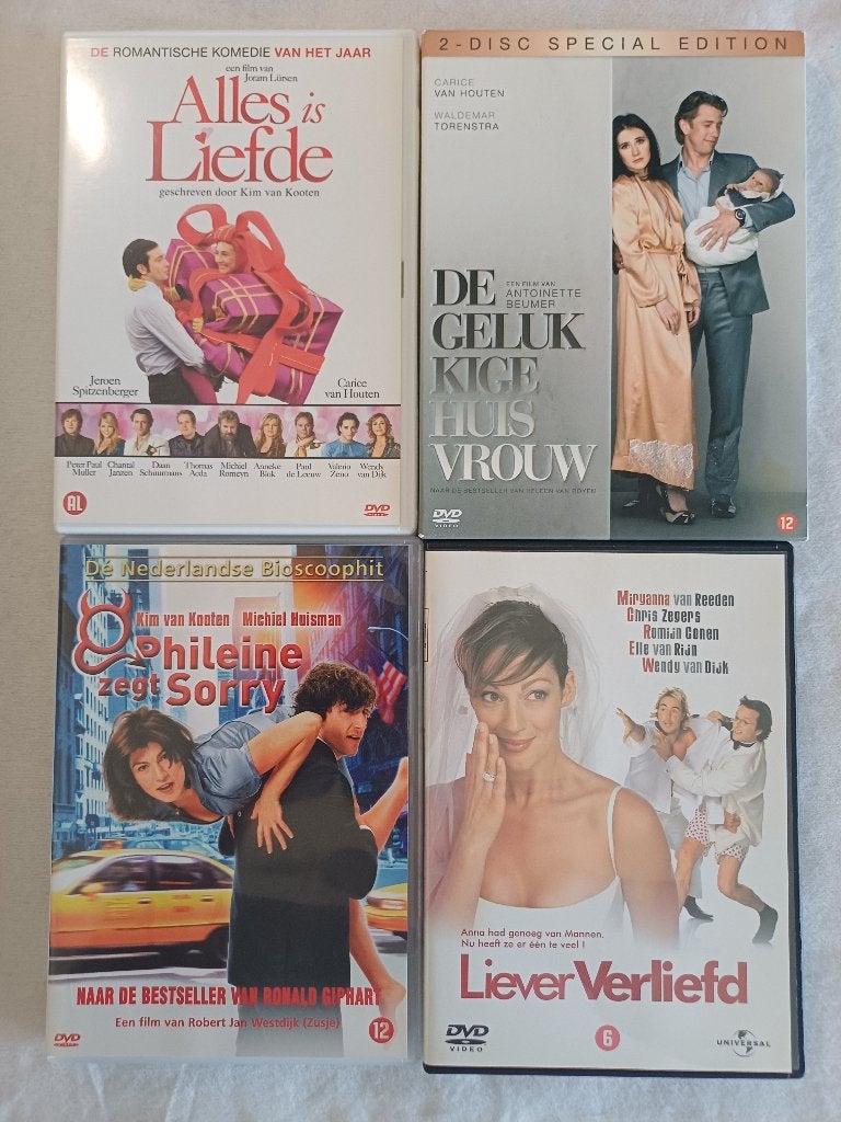 4 nederlandse romantische komedies op film, Cd's en Dvd's, Dvd's | Komedie, Vanaf 12 jaar, Ophalen of Verzenden, Gebruikt, Romantische komedie