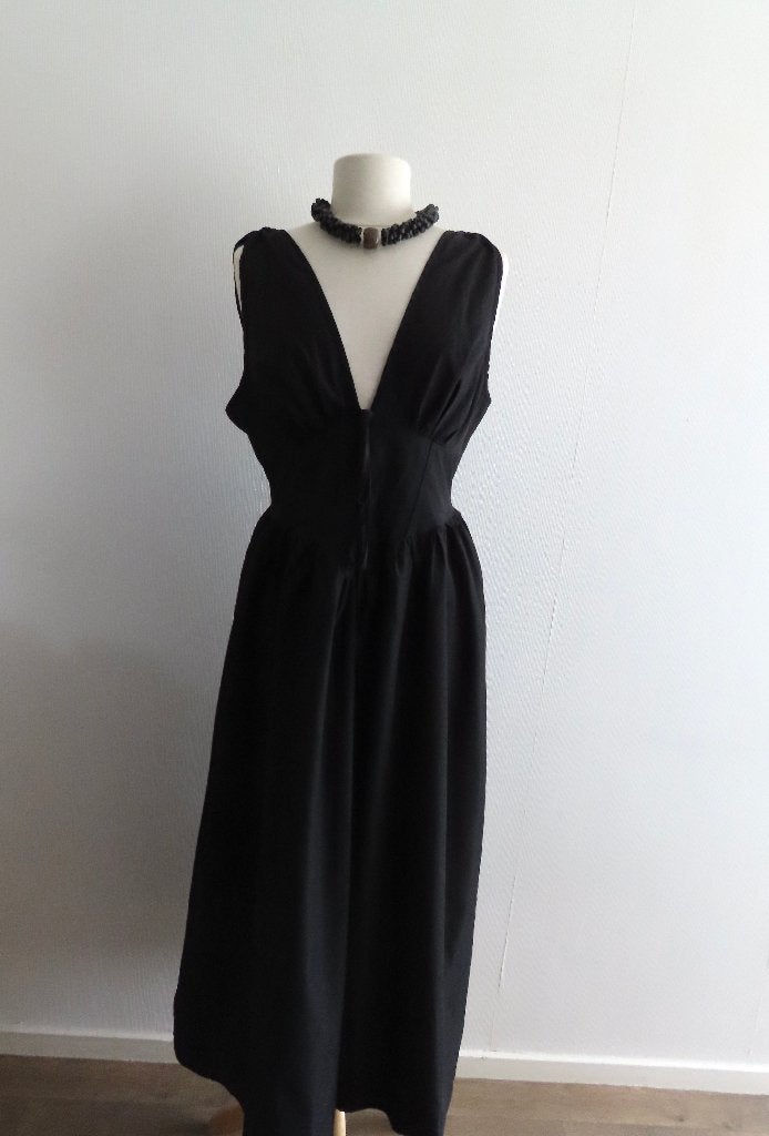 KINKY Chique/Gothic/Westernlook, lange jurk/apart model 40, Kleding | Dames, Jurken, Maat 38/40 (M), Verzenden, Zwart, Zo goed als nieuw