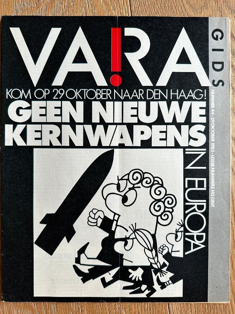 VARA Gids 29 okt 1983 Tegen kernwapens H. Huisman T. Ullman, Ophalen of Verzenden, Zo goed als nieuw, Muziek, Film of Tv