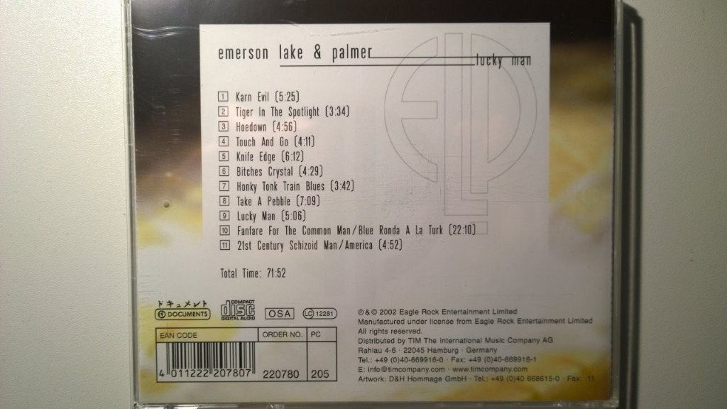Emerson, Lake & Palmer - Lucky Man, Cd's en Dvd's, Ophalen of Verzenden, Zo goed als nieuw, Poprock, Album
