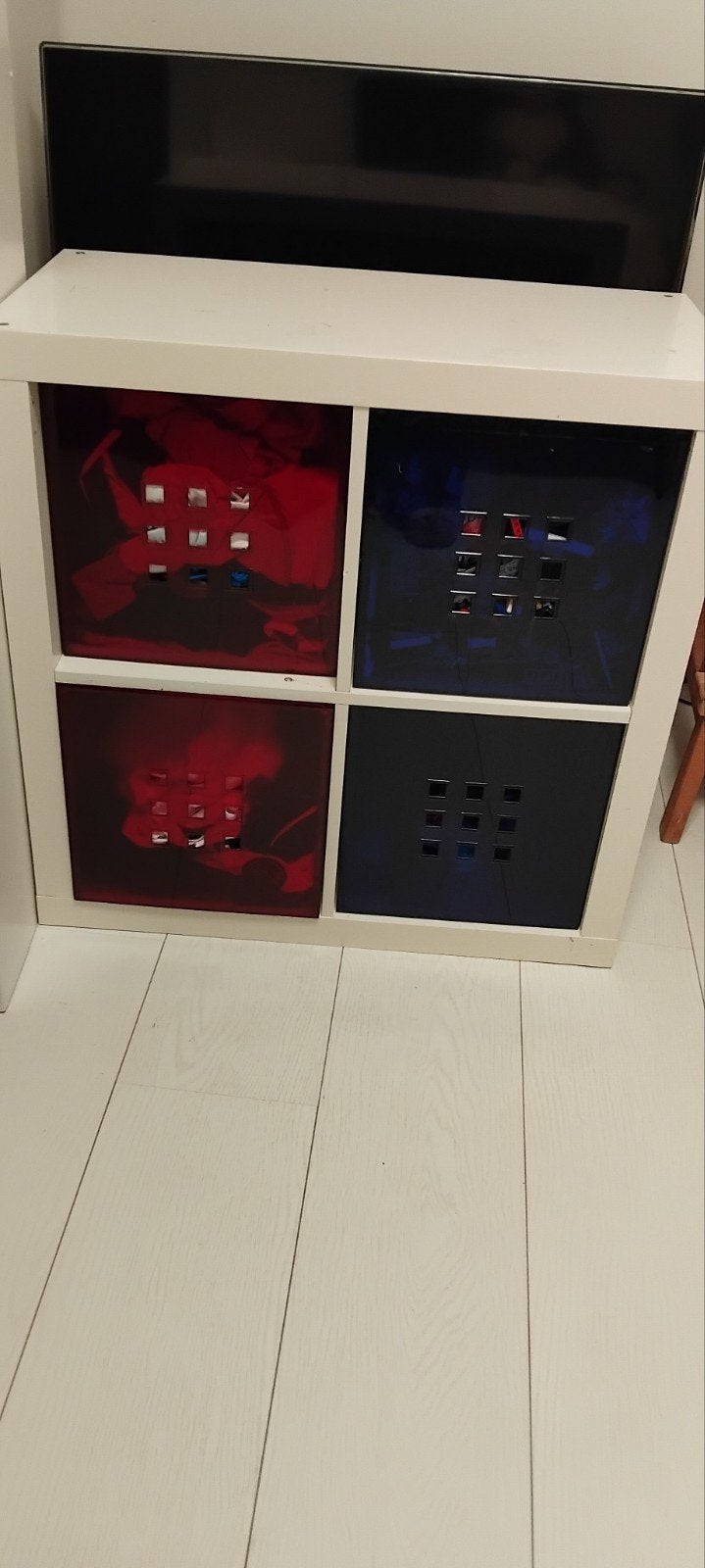 IKEA Kallax kast met 4 opbergboxen, Ophalen of Verzenden