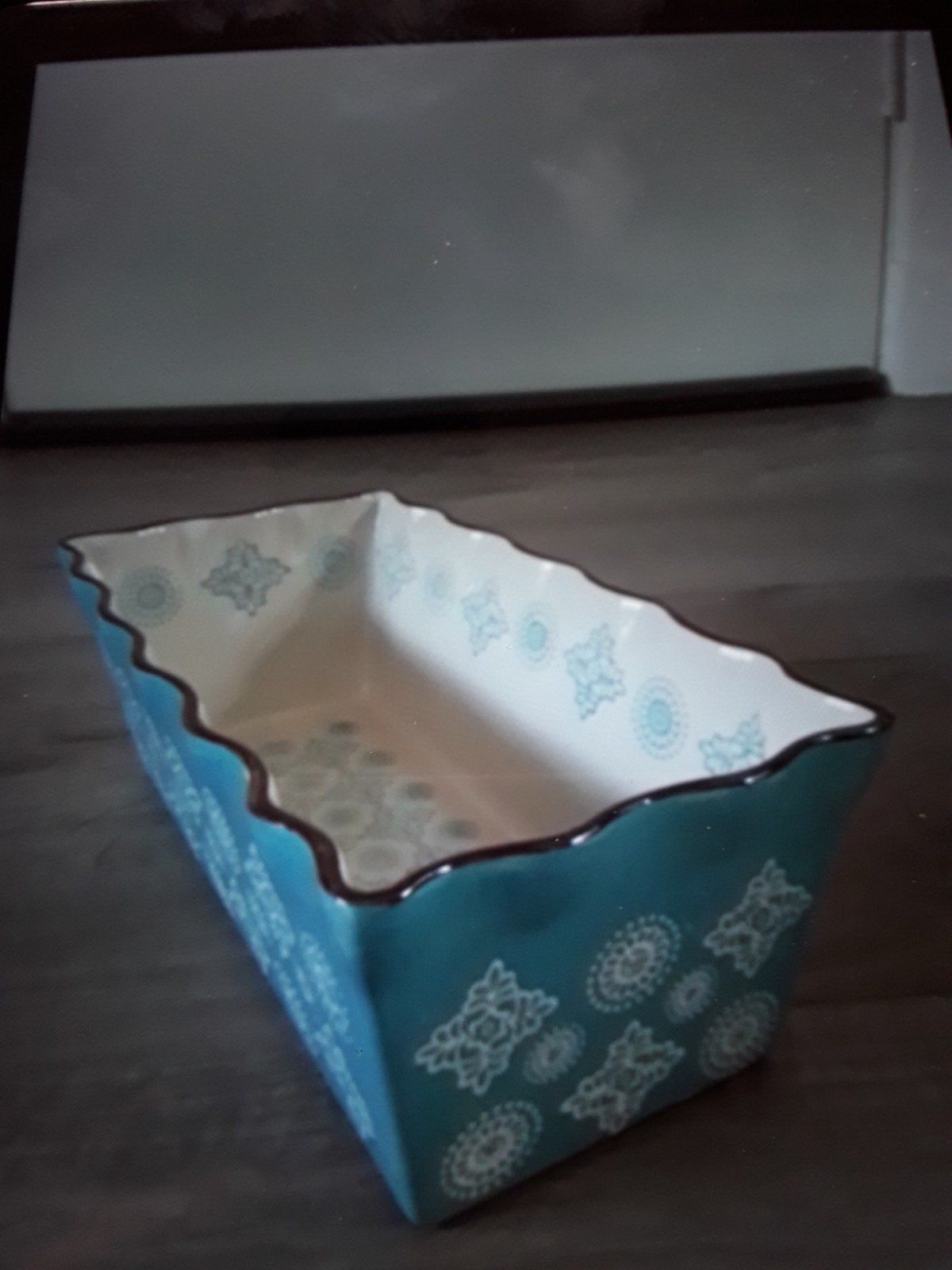 Prachtig Bakje (Keramiek) 9cm/25.5cm/14cm, Ophalen of Verzenden, Nieuw, Steen/keramiek