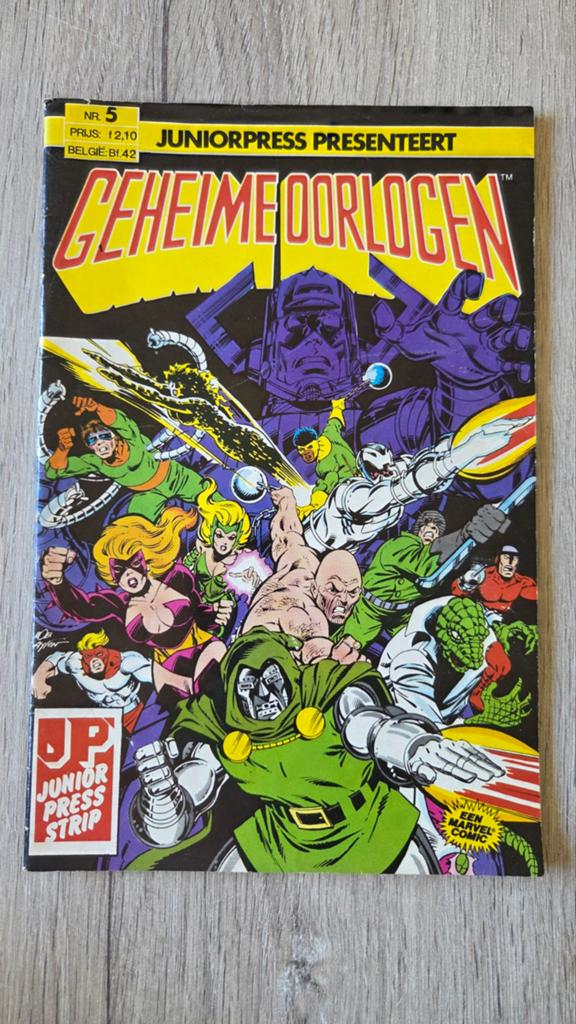 Geheime Oorlogen Junior Press Strip Nr. 5 Marvel Comic, Amerika, Ophalen of Verzenden, Jim Shooter, Gelezen