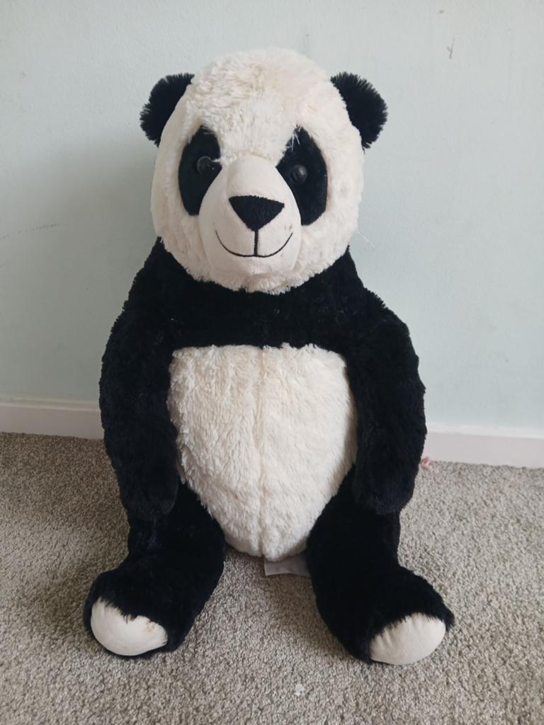 Grote Pluche Panda Knuffel - Zo goed als nieuw, Overige karakters, Overige typen, Middelgroot (20 tot 80 cm), Meerkleurig