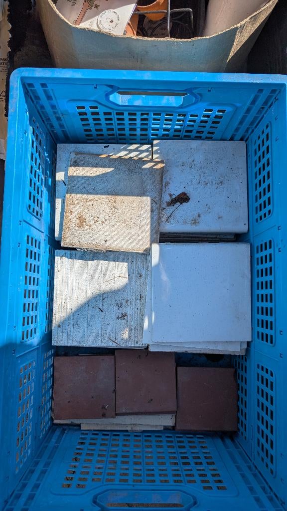 Oude tegels jaren 40, Doe-het-zelf en Verbouw, Tegels, Ophalen, Gebruikt, Minder dan 20 cm, Minder dan 20 cm