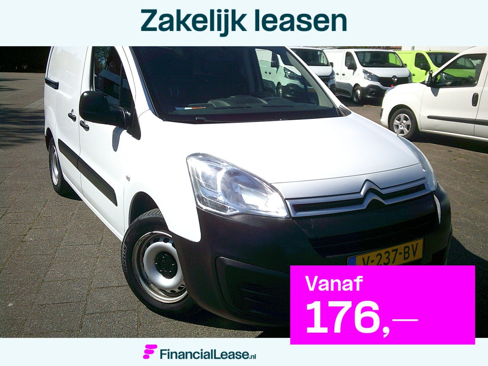 Citroën Berlingo 1.6 BlueHDI 100 Club S&S VOORZIEN VAN AIRC, Voorwielaandrijving, Gebruikt, 4 cilinders, Wit