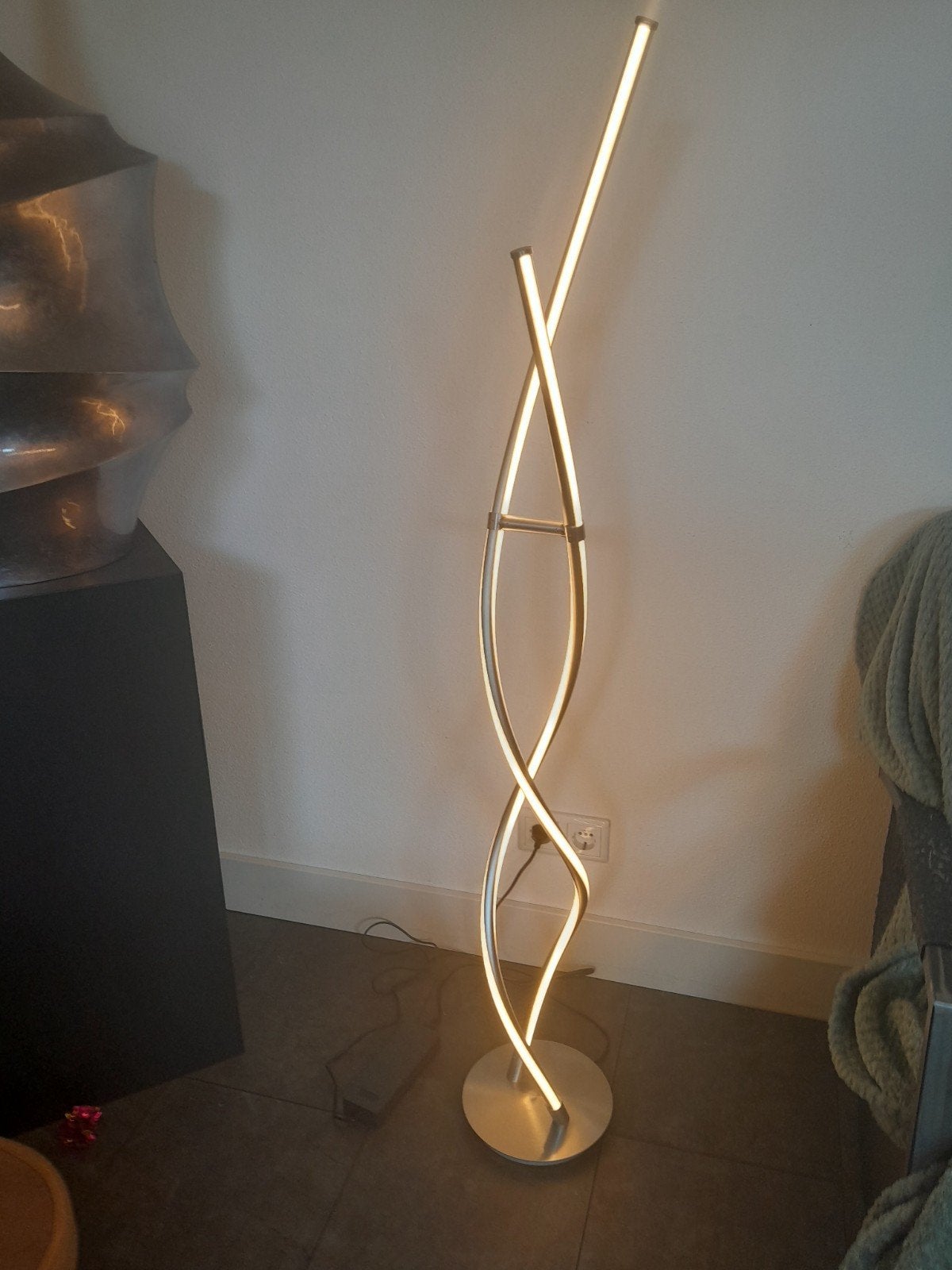 Set van 2 designlampen  LED van Designer paul  Neuhaus belin, Overige merken, Zo goed als nieuw, Zilver, Dimbaar