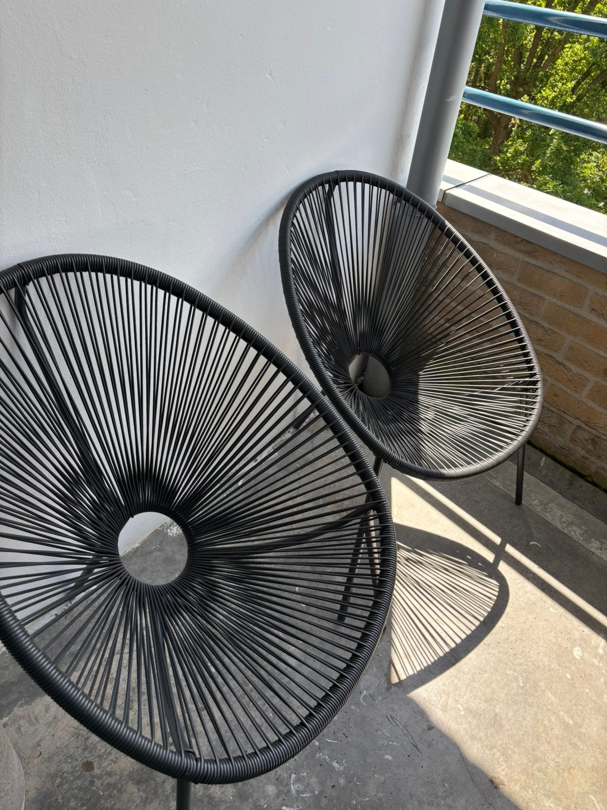 Twee tuinstoelen zgan, Ophalen of Verzenden, Zo goed als nieuw, Kunststof