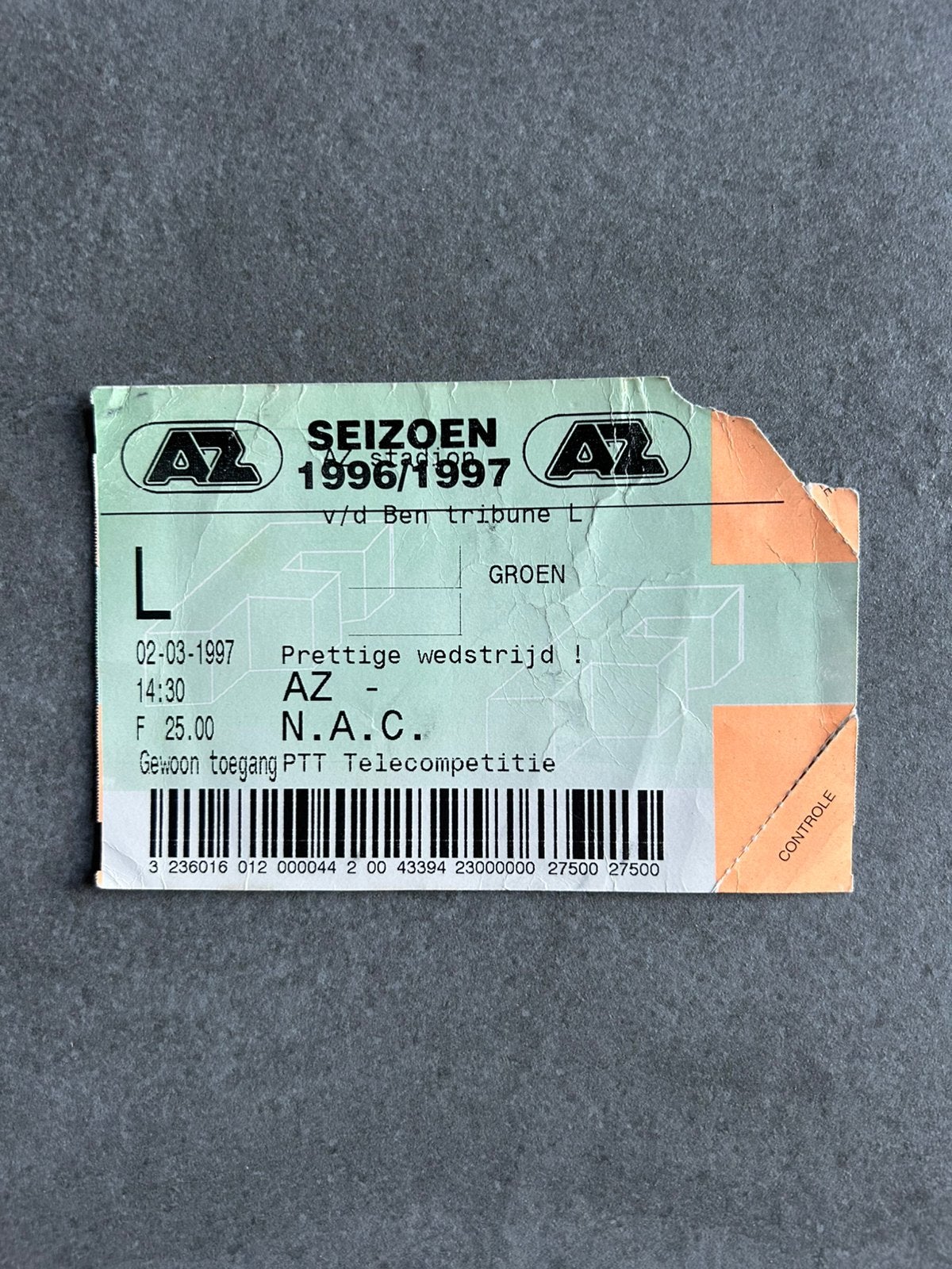 AZ - NAC Ticket, Ophalen of Verzenden, AZ, Overige typen