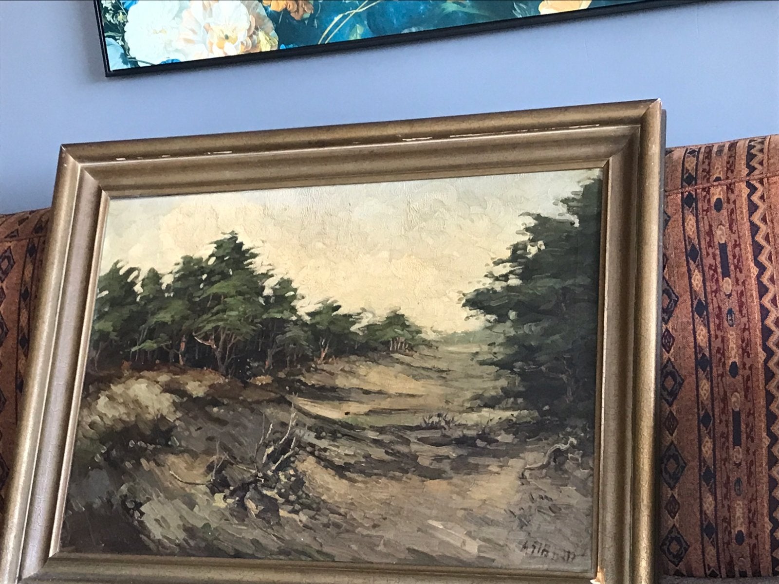 Vandaag of morgen ophalen antieke olieverf schilderij, Ophalen, Overige stijlen, Doek, Gesigneerd
