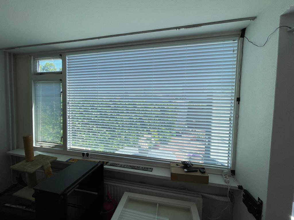 echt houten witte luxaflex in 3 verschillende afmetingen, Ophalen, Gebruikt, Wit, 200 cm of meer