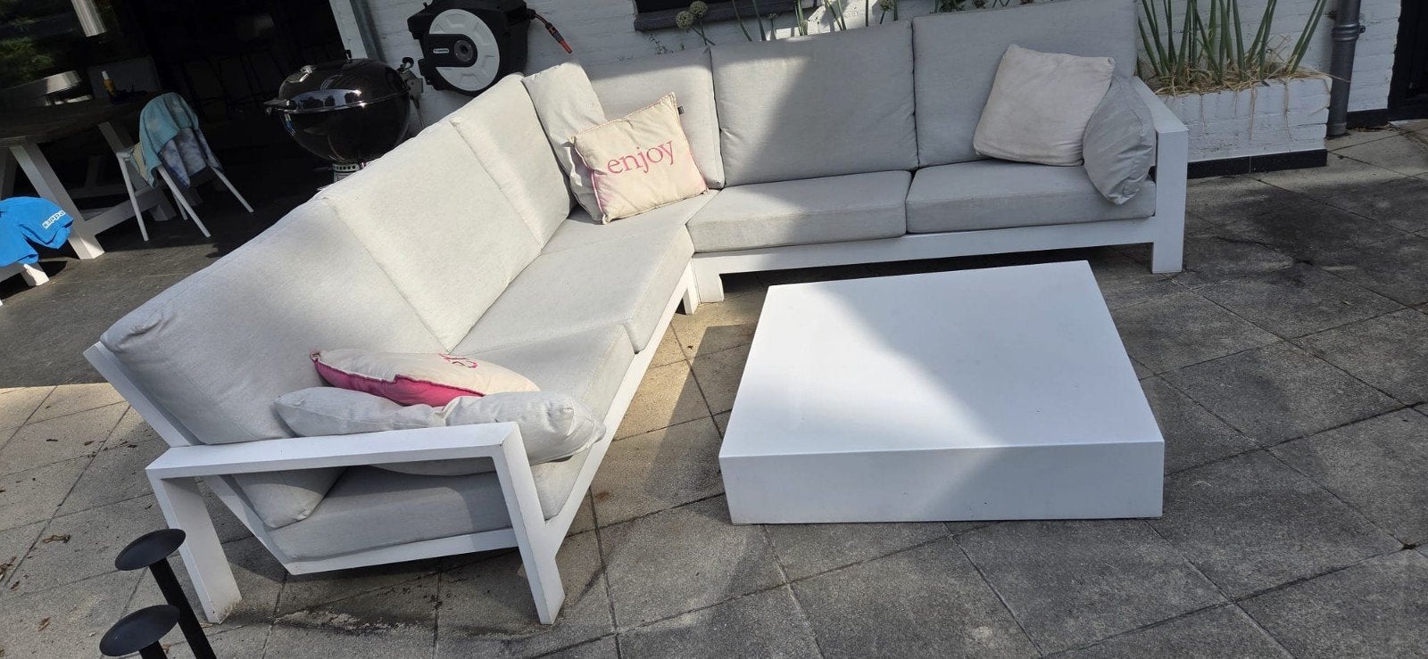 Bellagio Vezzano hoek loungeset 5-delig + Bellagio Corbara l, Ophalen, 5 zitplaatsen, Bank, Aluminium