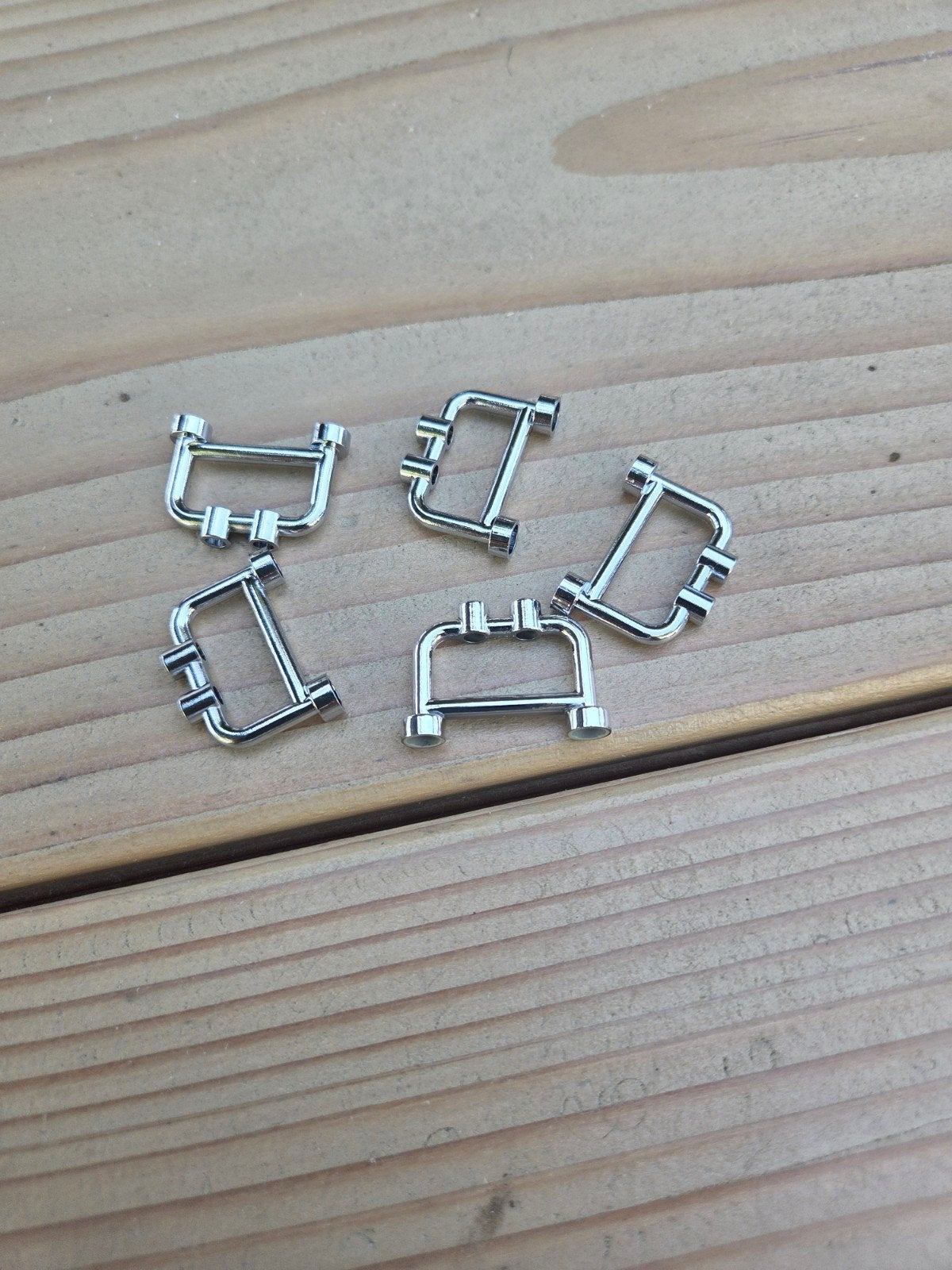 5x Zeldzame LEGO lego Chroom Zilveren Hekjes (Bar 1x4x2 - 40, Ophalen of Verzenden, Nieuw