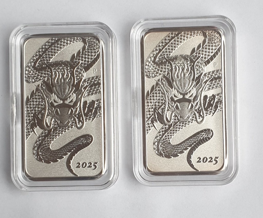 Dragon Rectangular 2025 1 oz zilveren munt, Ophalen of Verzenden, Zilver
