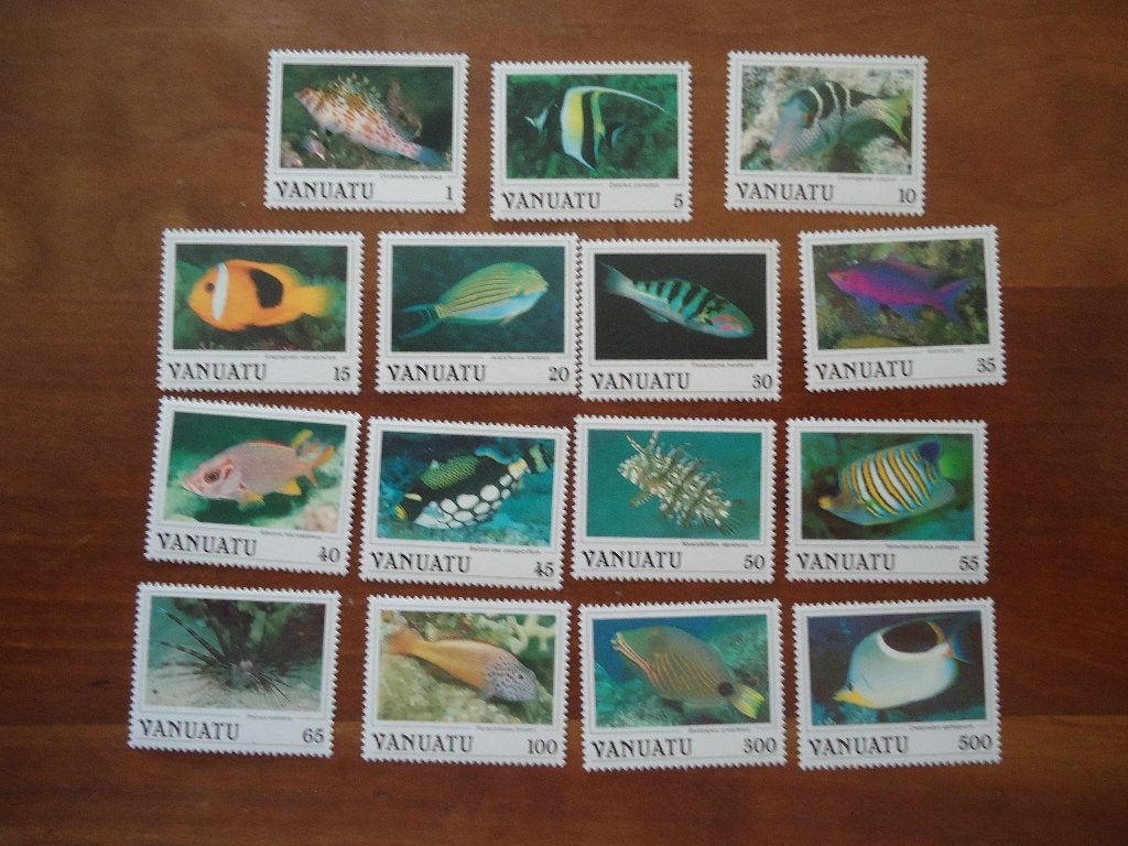 Vissen Vanuatu 1987, mi. 754-68 postfris, Ophalen of Verzenden, Postfris, Dier of Natuur