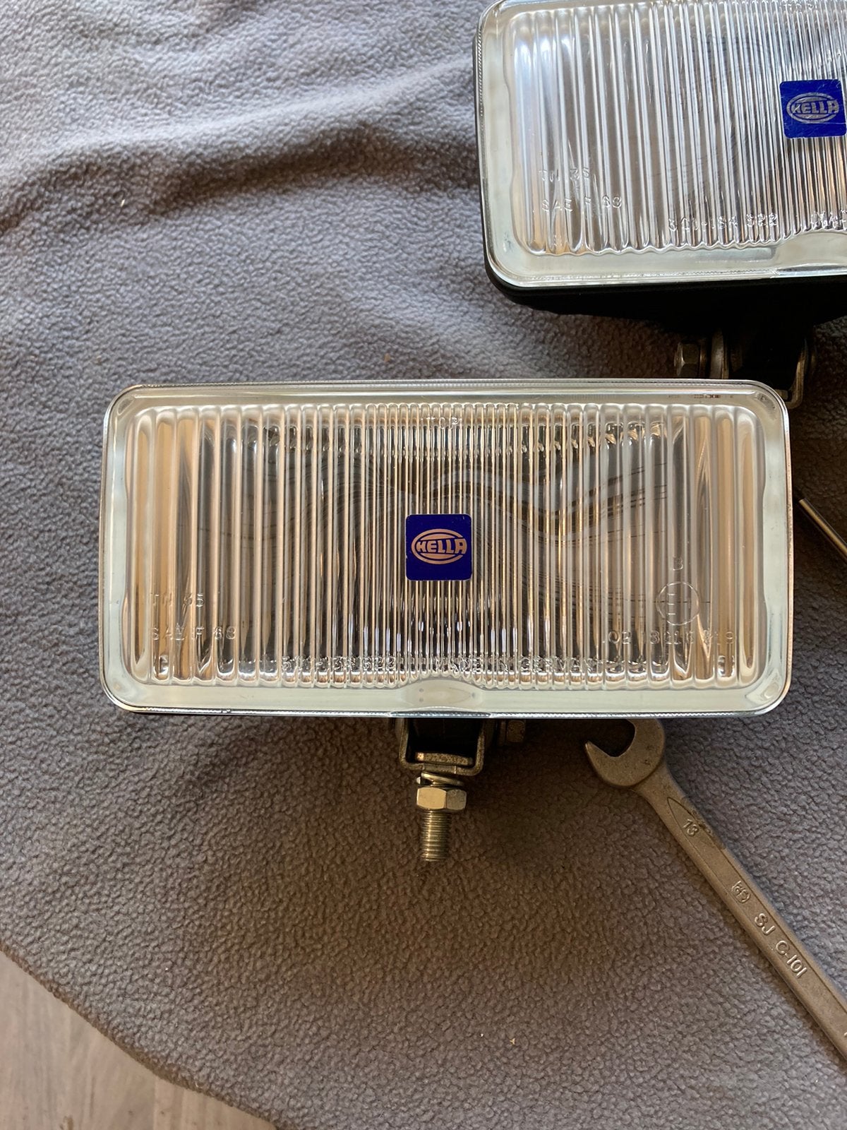 Oldtimer 2 Hella witte mistlampen type 550, Ophalen of Verzenden, Gebruikt