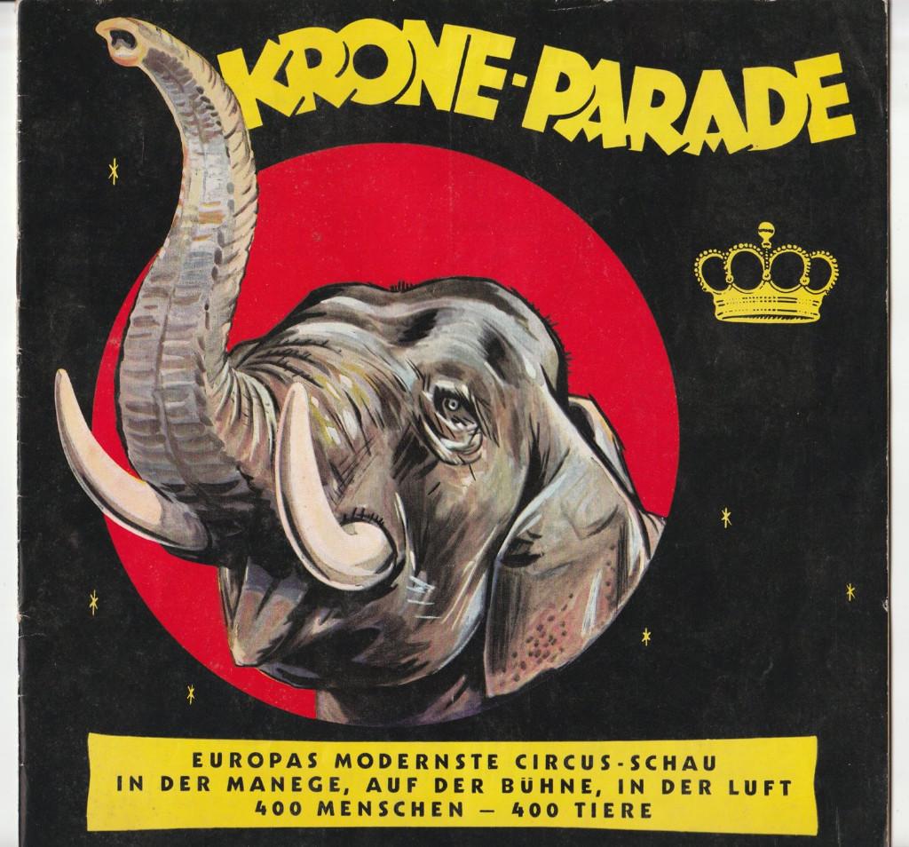 Krone parade Circus Krone programmaboekje clowns zomer 1960, Verzamelen, Gebruikt, Verzenden, Boek, Tijdschrift of Artikel, X