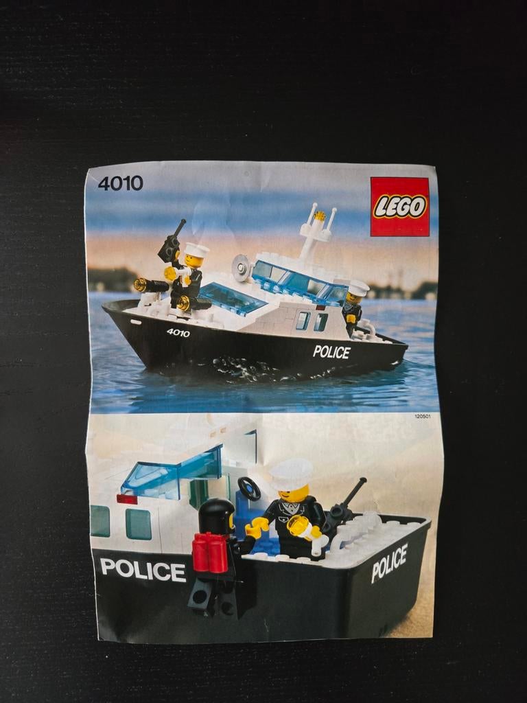 Lego Politieboot 4010 met instructies, Ophalen of Verzenden