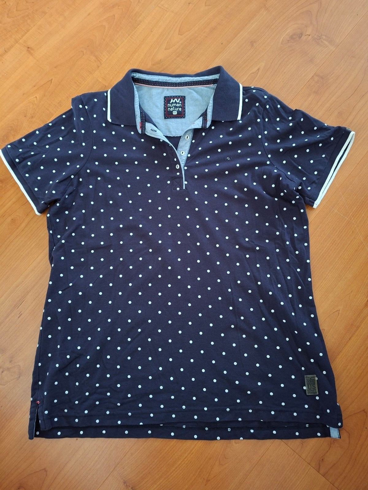 Human Nature Dames Poloshirt Blauw/Wit mt XXL, Ophalen of Verzenden