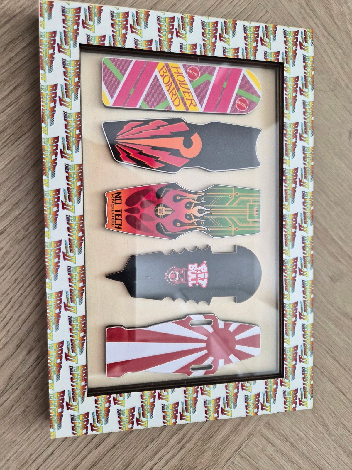 Back to the Future Part II - Ingelijste Mini Hoverboard Set, Ophalen of Verzenden, Zo goed als nieuw, Film, Overige typen