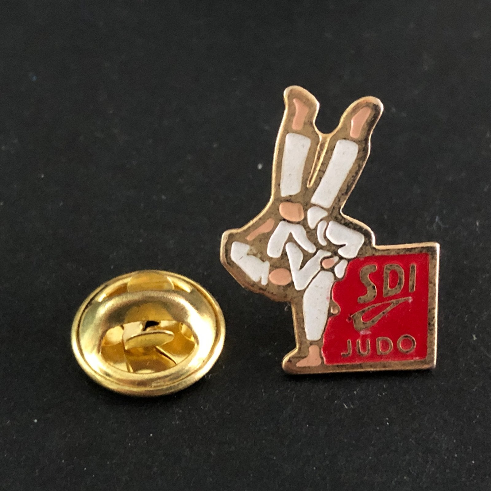 Vintage SDI Judo Pin Speldje - Sport Verzamelobject, Verzamelen, Ophalen of Verzenden, Gebruikt, Sport, Speldje of Pin