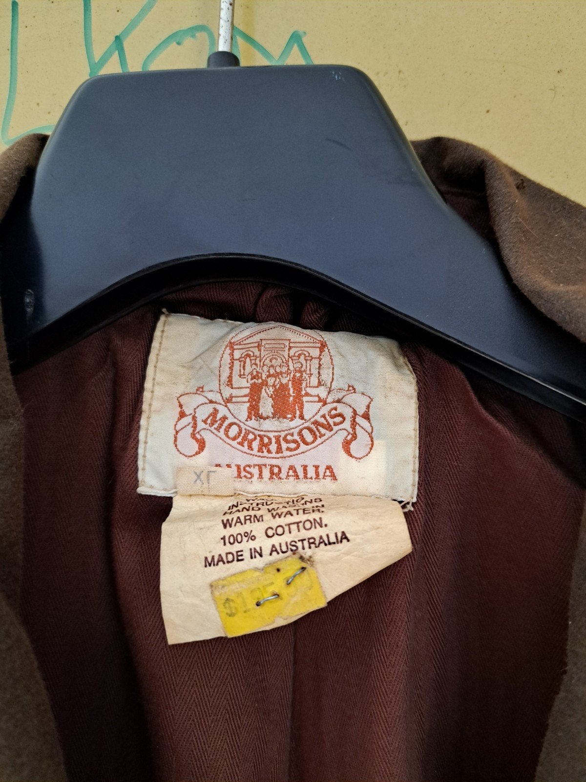 Lange waxjas van Morrisons Australia, Bruin, Maat 56/58 (XL), Ophalen of Verzenden, Gedragen