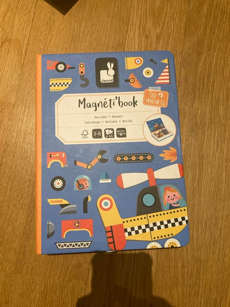 Janod Magneti'book Voertuigen - Magnetisch Boek, Kinderen en Baby's, Speelgoed | Educatief en Creatief, Knutselen, Ophalen of Verzenden