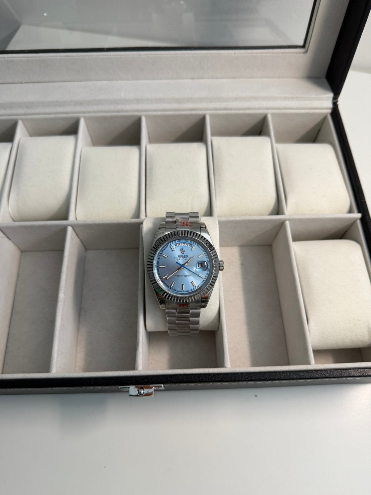 Rolex daydate platina, Ophalen of Verzenden, Staal, Overige merken