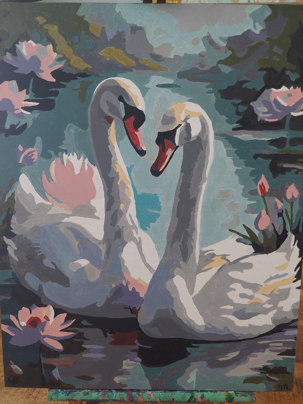 schilderij 40cm ,50cm., Ophalen of Verzenden, Hout, Gesigneerd, Acrylverf