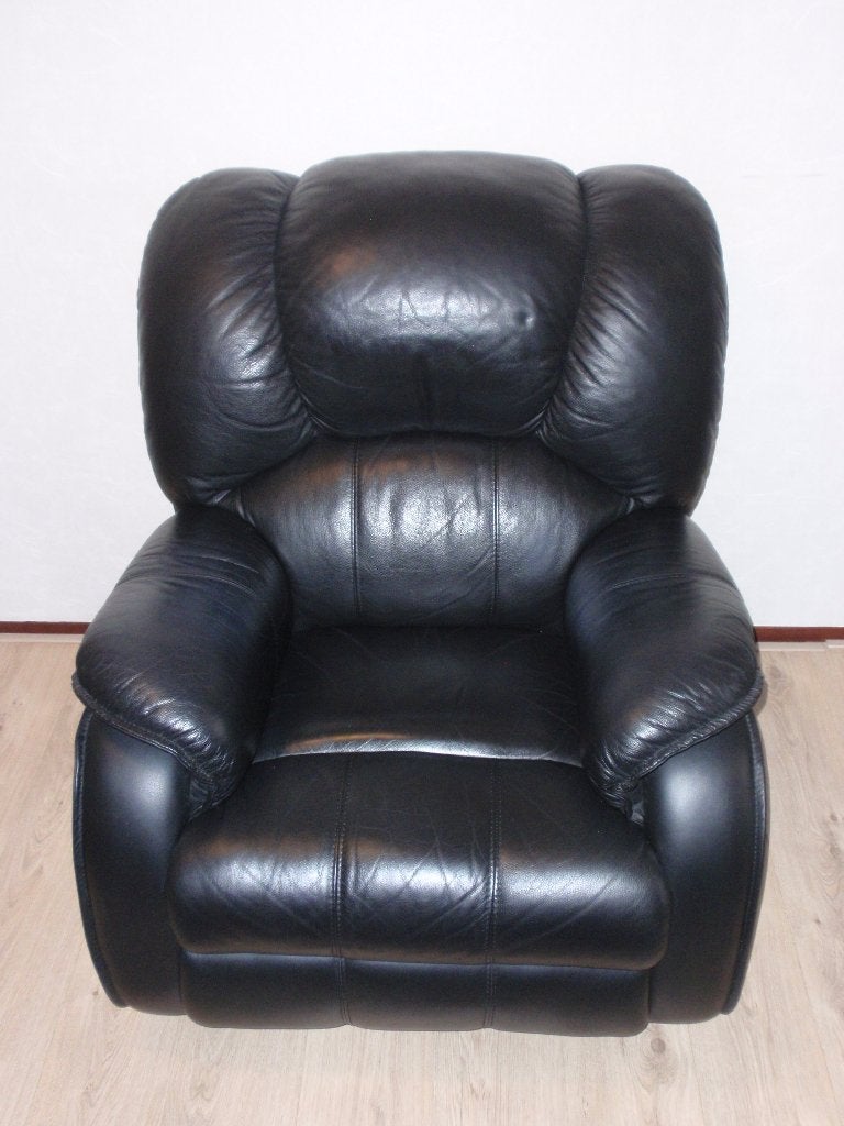 Fauteuil Leer, Huis en Inrichting, Fauteuils, Ophalen, Minder dan 75 cm, Leer, Zo goed als nieuw