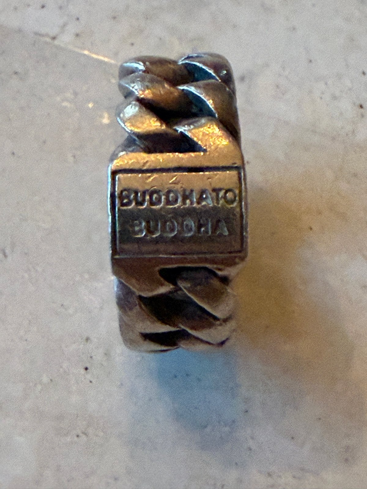 Buddha to Buddha ring, maat 22, zilver 925, 20 of groter, Verzenden, Zo goed als nieuw, Dame of Heer