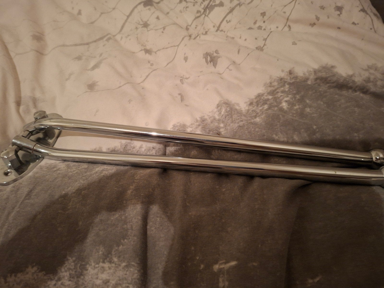 Verchroomd handdoekenrek voor badkamer, Ophalen of Verzenden, Gebruikt, Zilver, Handdoekenrek