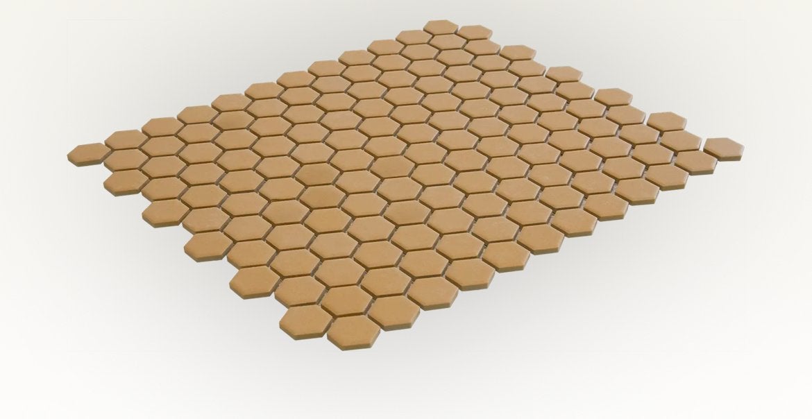 Hexagon Tegels Oker R11 - Vloer en/of Wand, Ophalen, Keramiek, Nieuw, Minder dan 20 cm