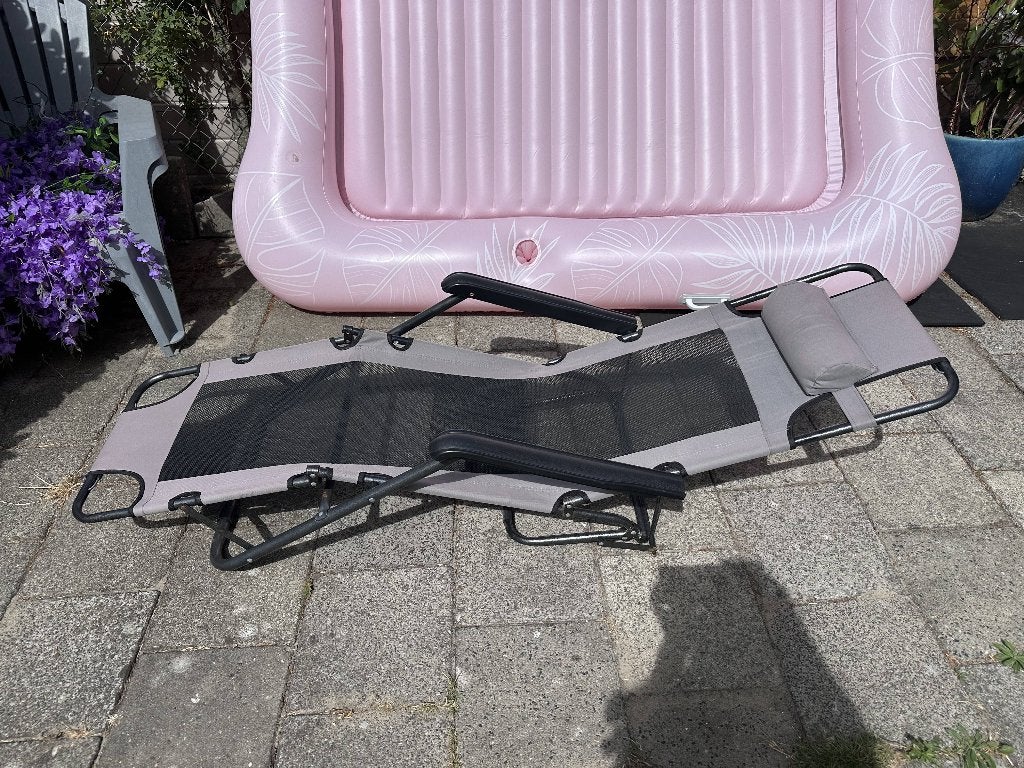 180x60cm Ligstoel Opvouwbaar, Ophalen, Zo goed als nieuw, Verstelbaar
