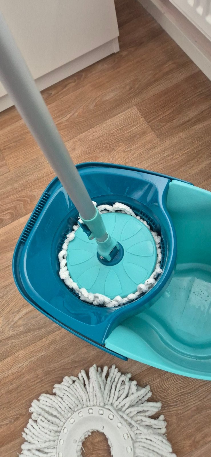 Leifheit dweilmop met emmer en extra mop, Ophalen of Verzenden, Mop of Dweil