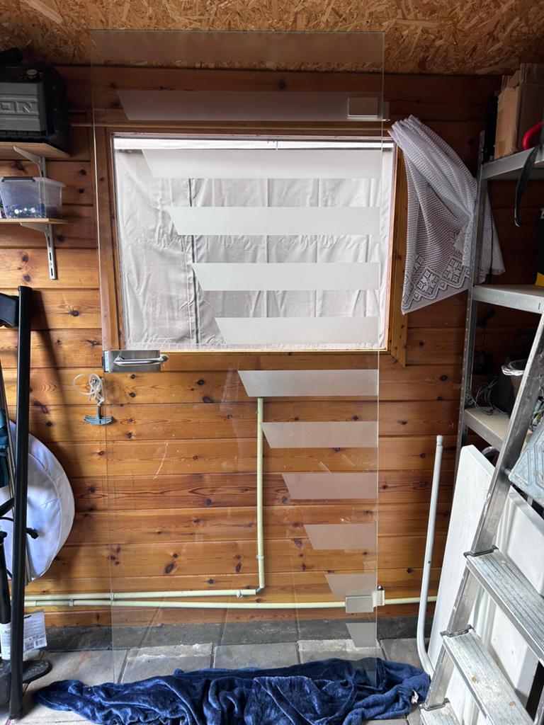 Glazen deur, Doe-het-zelf en Verbouw, Deuren en Horren, Ophalen, Binnendeur, Zo goed als nieuw, 200 tot 215 cm