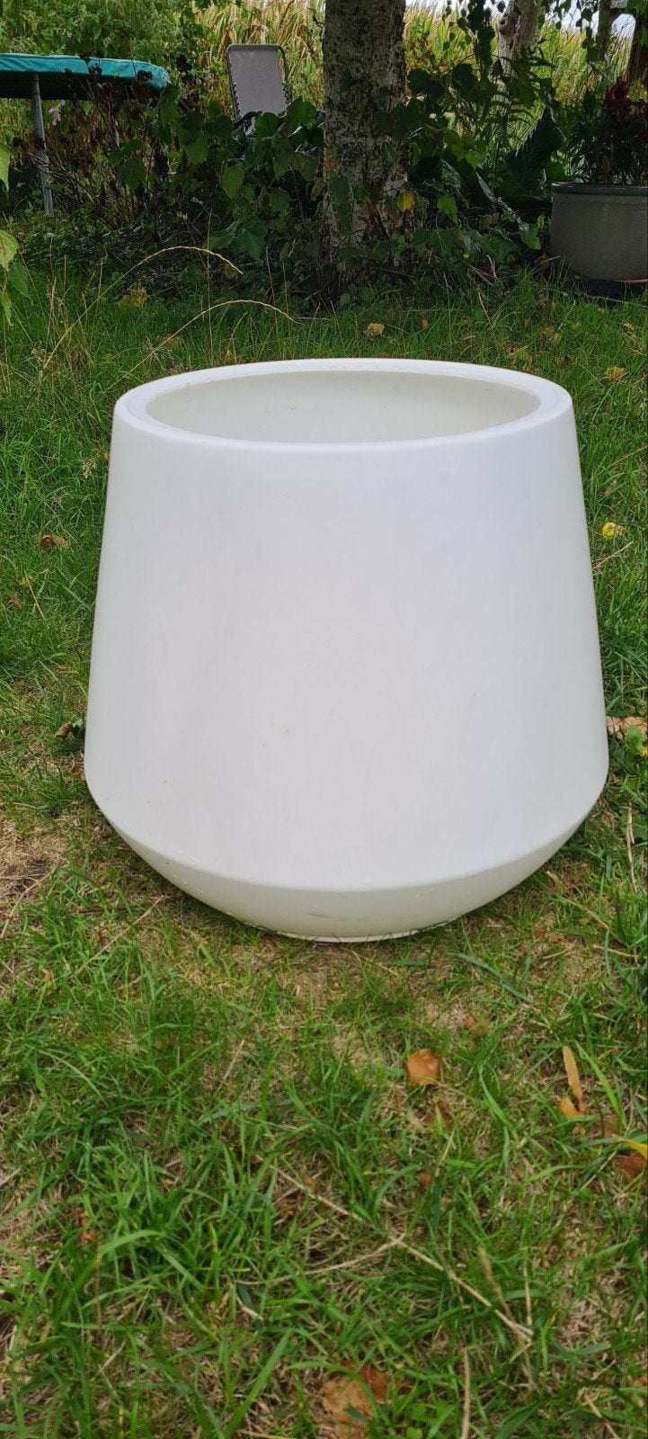 grote kunstof bloempot voor buiten, wit, Tuin en Terras, Ophalen, Rond, Kunststof