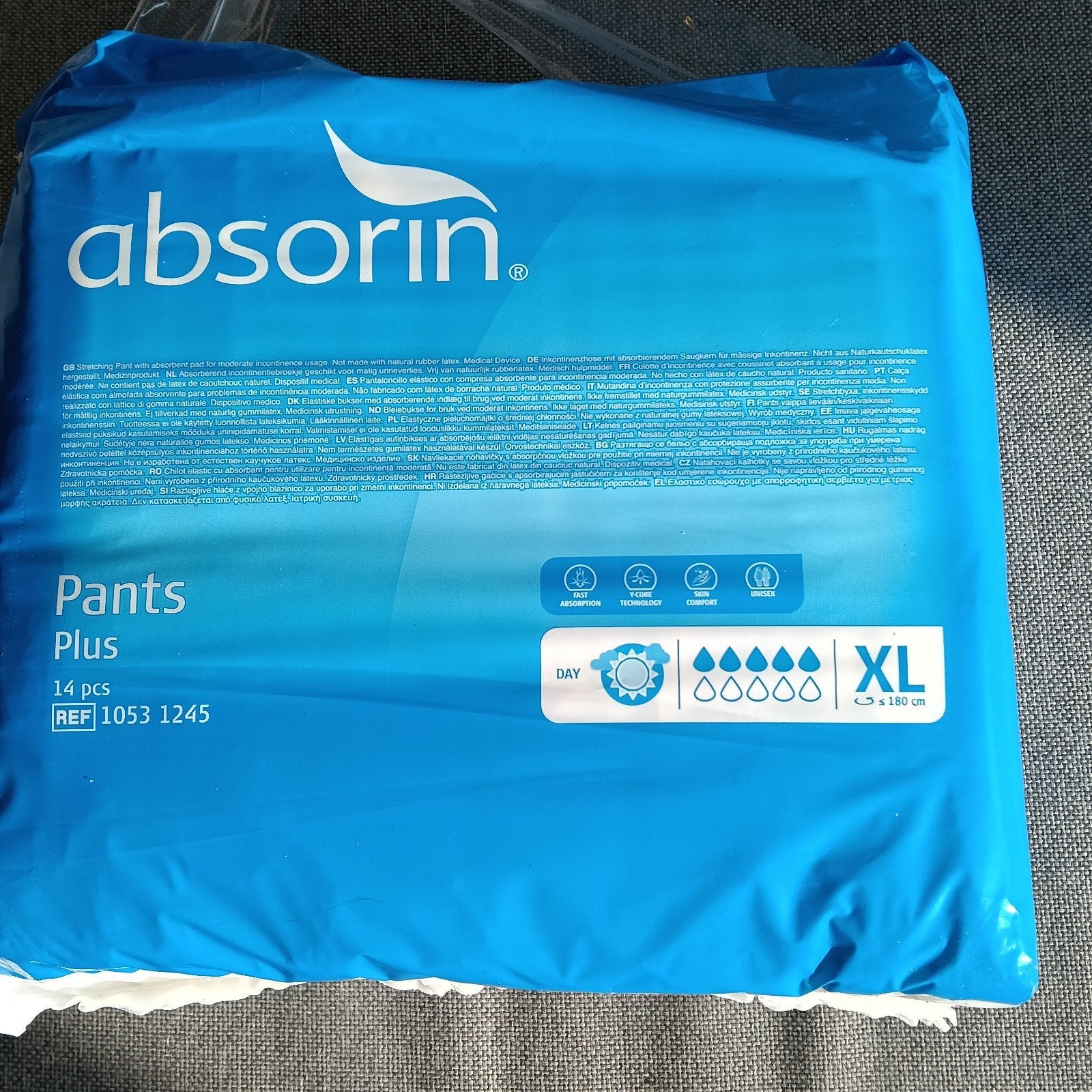4 pakken Absorin incontinentie broekjes maat XL, Ophalen of Verzenden, Nieuw