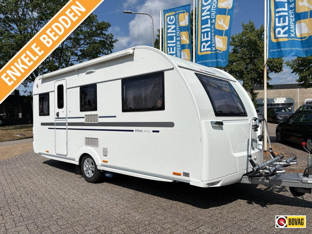 Adria Altea 472 LU Zakluifel fietsendrager, Caravans en Kamperen, Caravans, Standaardzit, Schokbreker, Bedrijf, Adria
