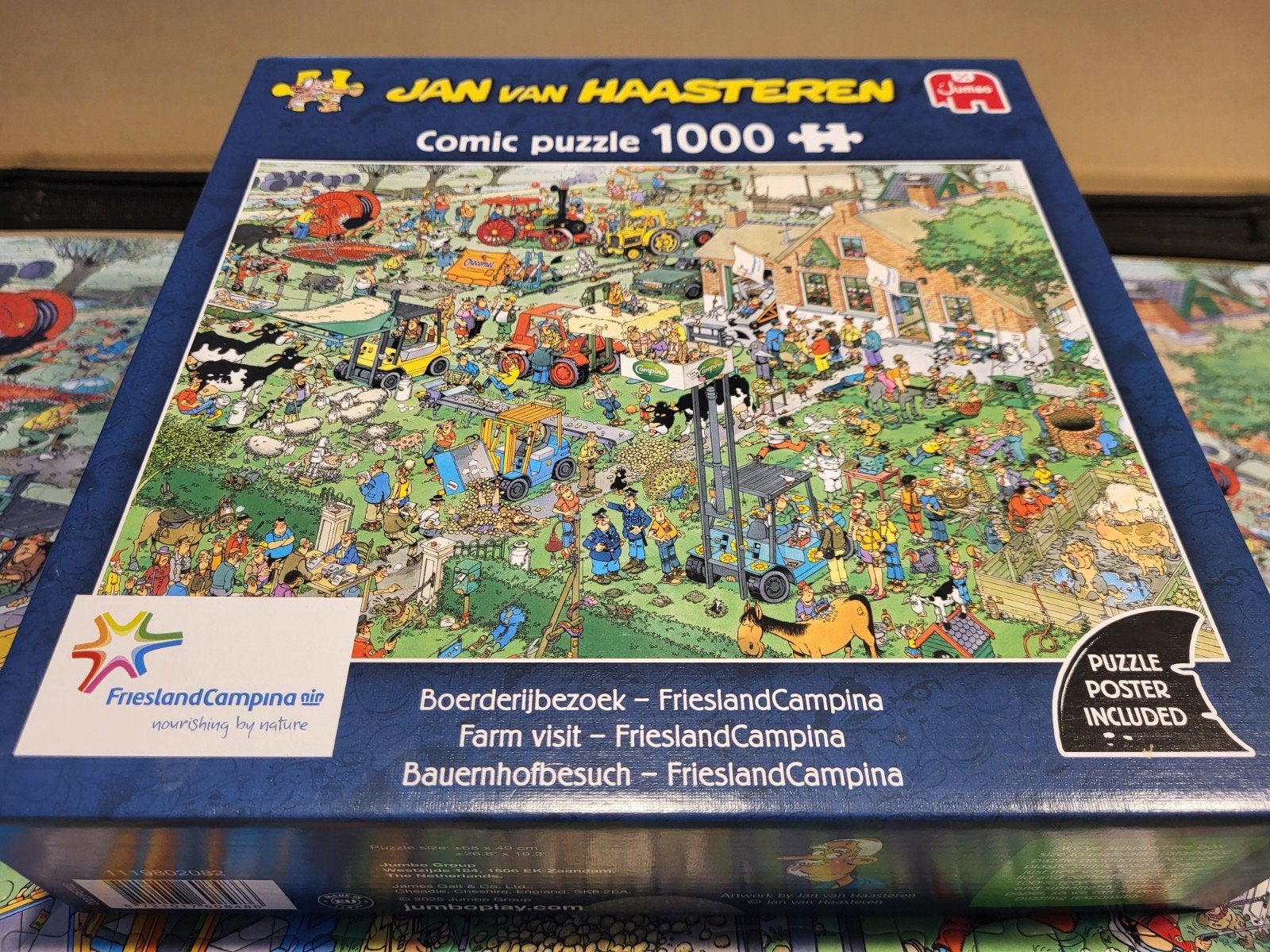 Jan van Haasteren - Boederijbezoek FrieslandCampina 1000 st., Ophalen, 500 t/m 1500 stukjes, Nieuw, Legpuzzel