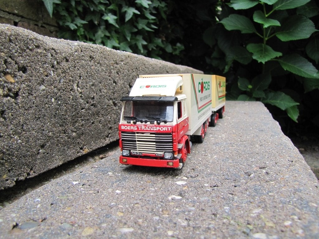 Tekno Scania 143M Boers Cordis., Hobby en Vrije tijd, Modelauto's | 1:50, Ophalen of Verzenden, Nieuw, Bus of Vrachtwagen, Tekno