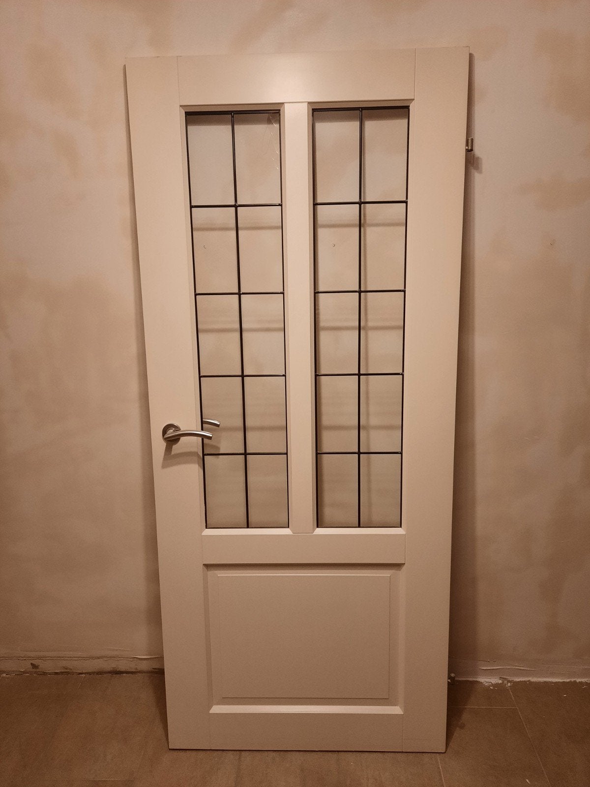 Binnendeur met glas en rooster, Ophalen, 80 tot 100 cm, Binnendeur, Minder dan 200 cm