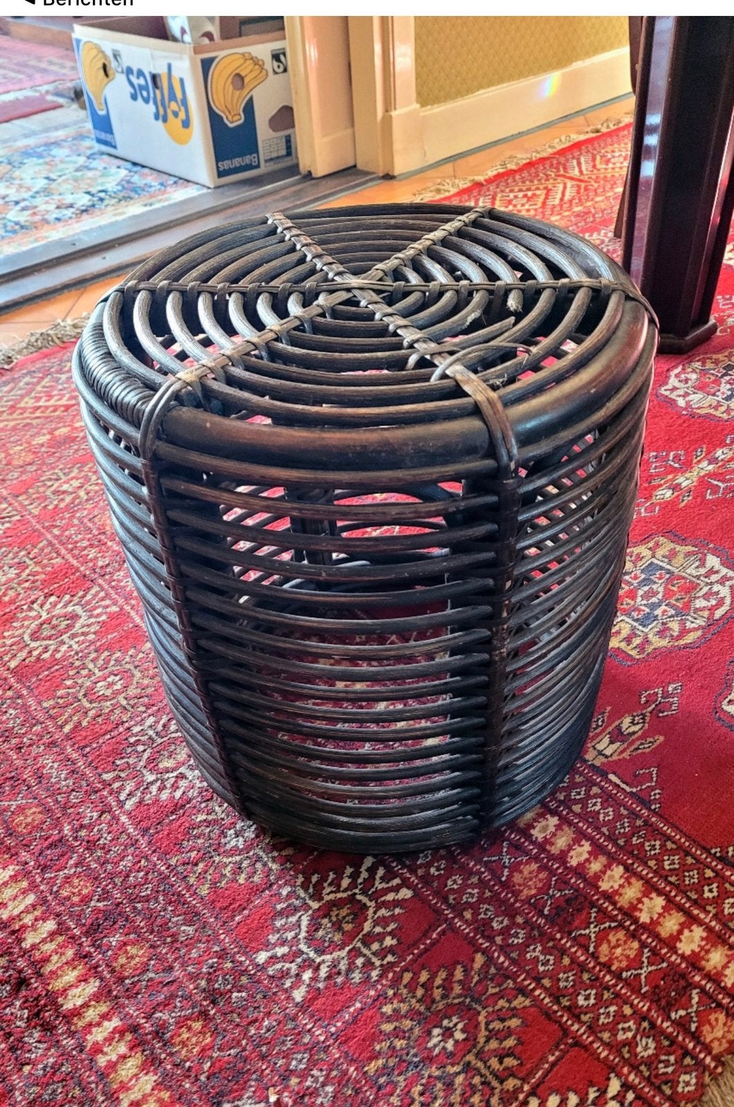 Iconische Tito Agnoli Rotan Kruk,Bijzettafel, '60), Ophalen of Verzenden