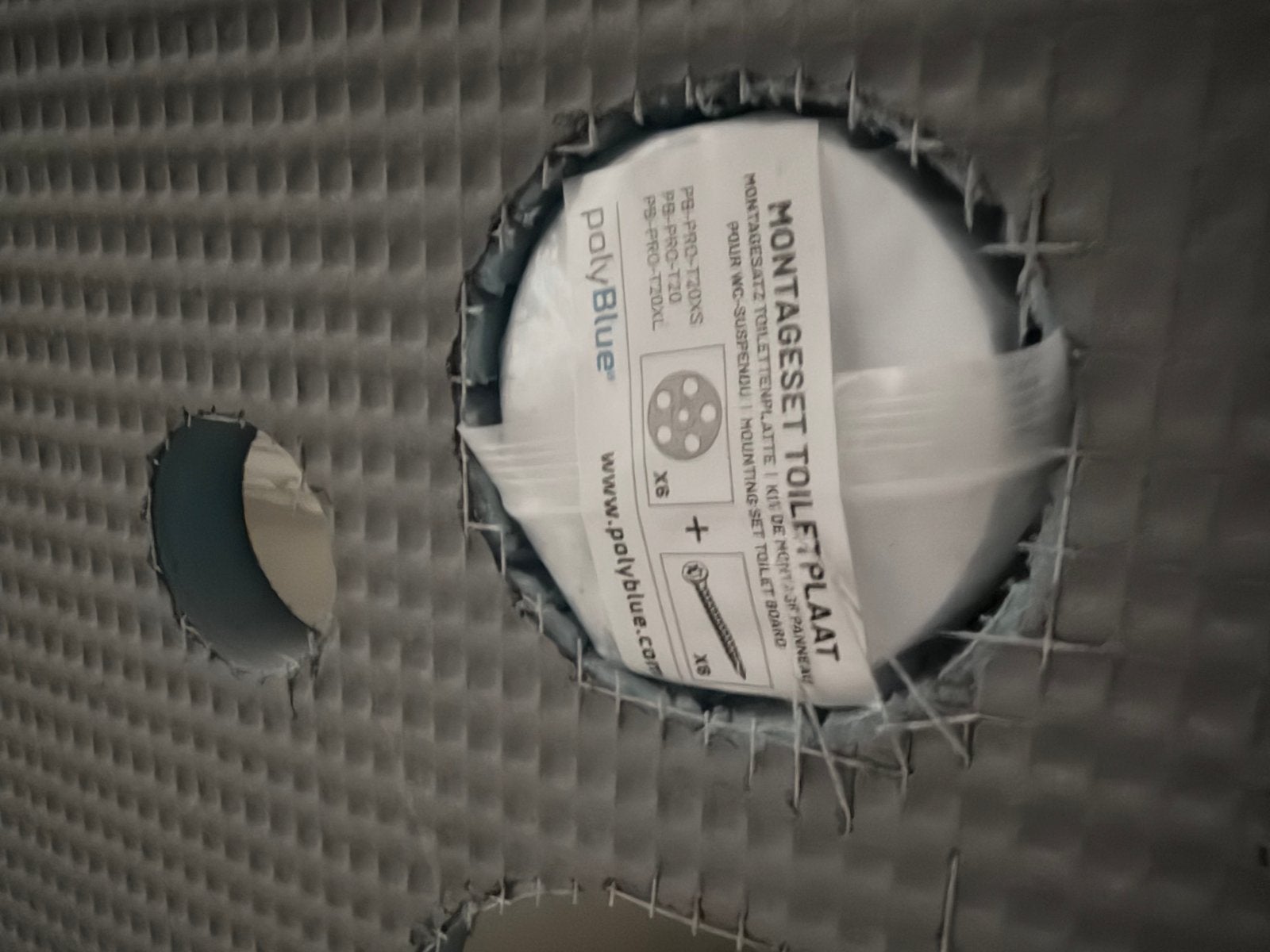 Polyblue binnenbouwplaat voor wc/toilet, Ophalen, Nieuw, Toilet
