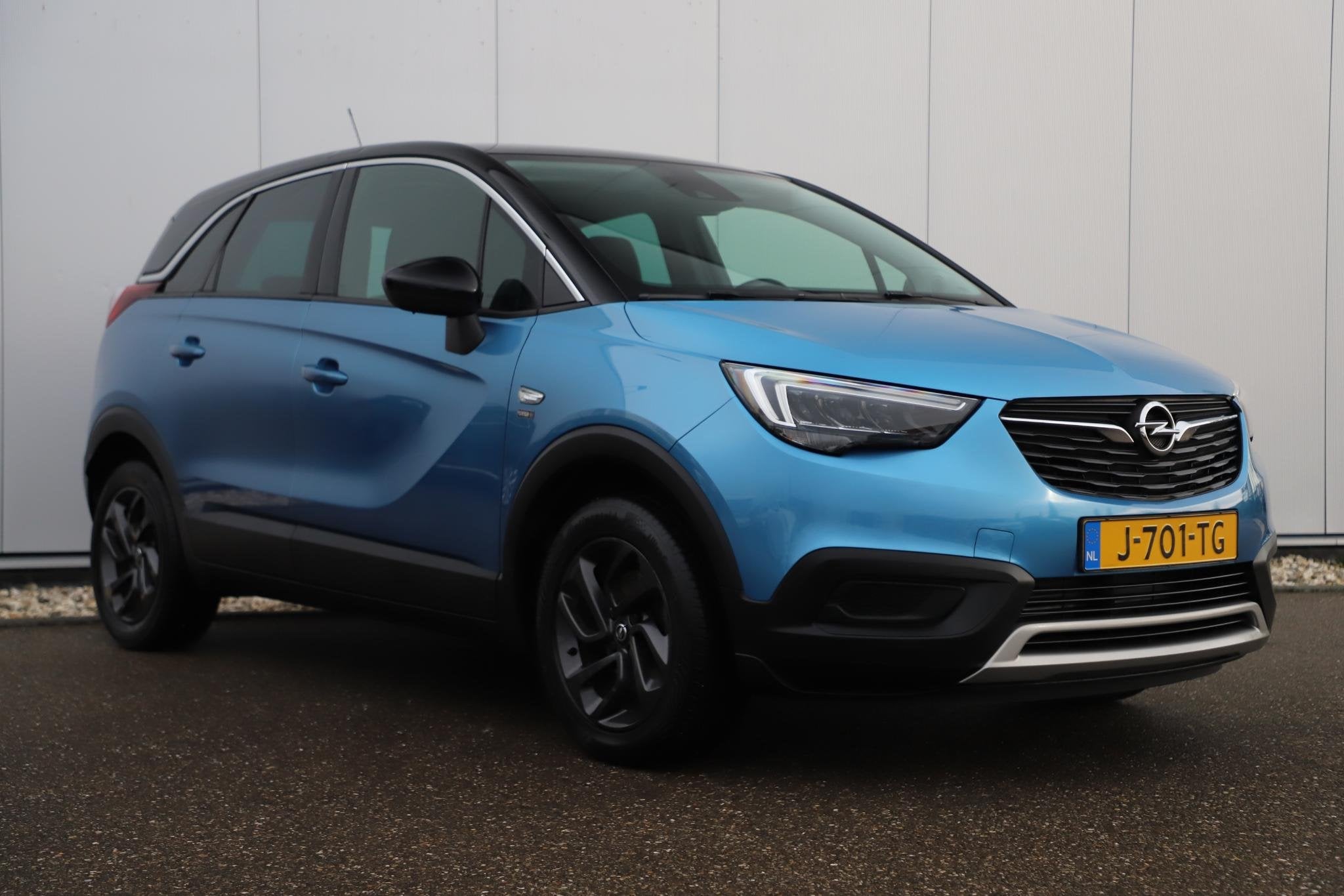 Opel Crossland X 1.2 Turbo Edition 2020 110PK Navigatie LED, Gebruikt, 1199 cc, Met garantie (alle), Blauw
