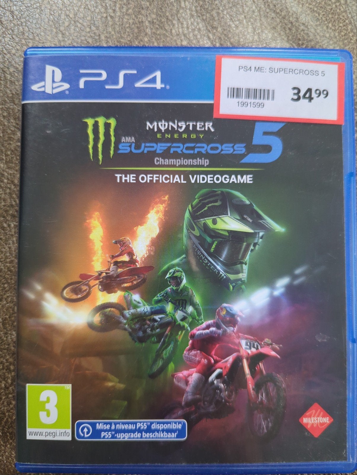 Monster Energy Supercross 5 PS4 (met PS5 upgrade), Spelcomputers en Games, Online, 1 speler, Racen en Vliegen, Ophalen of Verzenden